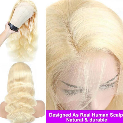 613 Lace Front Wig Human Hair 13X4 Full Lace Front Wig 613 HD Lace Frontal Wig Pre Plucked with Baby Hair Blonde Wig Human Hair for Women 200% Density 24Inch