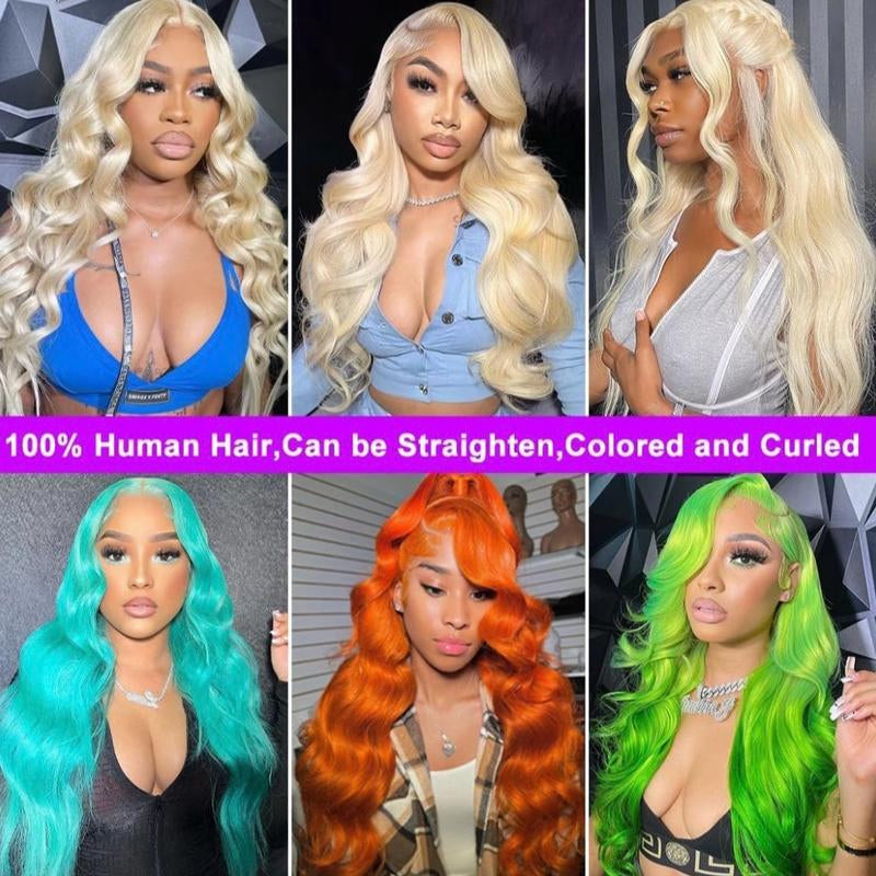 613 Lace Front Wig Human Hair 13X4 Full Lace Front Wig 613 HD Lace Frontal Wig Pre Plucked with Baby Hair Blonde Wig Human Hair for Women 200% Density 24Inch