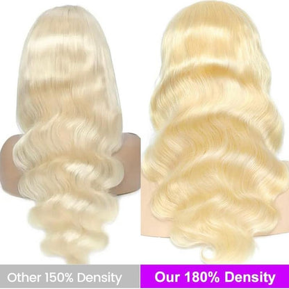 613 Lace Front Wig Human Hair 13X4 Full Lace Front Wig 613 HD Lace Frontal Wig Pre Plucked with Baby Hair Blonde Wig Human Hair for Women 200% Density 24Inch